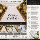100ft White Script Wedding Aisle Runner Bridal Ceremony Walkway Decor