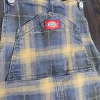 Dickies Plaid Duck Overall Dress Pocket Size Medium Grunge Fall Moody Skater Y2k