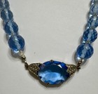 Antique Czech Art Deco Glass Necklace - Pat 188 - Czechoslovakia 1920 s