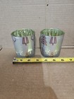 Lot Of 2 Yankee Candle Holiday Votive Holders Flicker Art Deco Christmas Decor