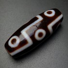 Rare Tibetan Buddhism Agate 9 Eyes Totem Dzi Bead Amulet Necklace Pendant G078