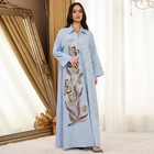 Embroidery Abaya Women Muslim Long Maxi Dress Turkey Kaftan Moroccan Robes Gown