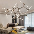 20-lights Diy Chandelier Ceiling Light Glass Shade Fixtures Sputnik Pendant Lamp