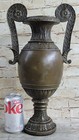 Magnificent Vintage Huge Tall Bronze Handcrafted Centerpiece Vase Urn