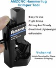 Hammer Lug Crimper Tool - 0000 Awg Battery And Welding Cables  8 Awg To 4 0 Wire