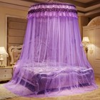 Bed Canopy Bedcover Mosquito Net Curtain Bedding Hanging Round Dome Tent Decor