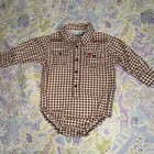 Adorable Vintage Western Lil    Buckaroo Cowboy Hardware Pearlized Snap One Piece