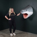 Shark Great White Head Wall Mount Decor Ocean Prop Resin Statue Marine Theme