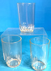 3 Vintage Clear Glass Juice Glasses