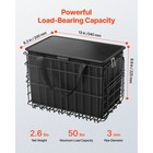 Uimoso Foldable Rear Bicycle Basket With Cargo Net And Waterproof Liner