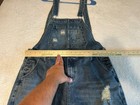 Blue Denim Overalls With Distressed Shorts Cuffed-measurements Are In Pics