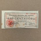 Misaligned Pancho Villa Banknote Mexico 25 Centavos Mexican Currency Paper Money