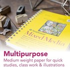 Strathmore 300 Series Mixed Media Paper Pad  Side Wire 8 5 l X 5 5 w  White 