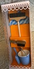 Bodo Hennig Broom Bucket Housecleaning Set  7542 Dollhouse Miniature 1 12 Nos