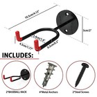 Famiron 2 Pcs    baseball Bat And Ball Holder Wall Mounted 2pcs  Black 