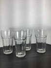 Set Of 4 libbey Duratuff Gibraltar 20oz Clear 8 Paneled Glass Tumblers  new