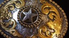 Nocona Texas Star Oval Belt Buckle Gold And Silver Tone M   F Western  3756644