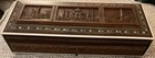 Antique Anglo-indian Inlay Carved Sandalwood Box 11 1 2     X 41 4   