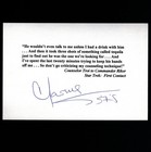 Star Trek Tng Autograph Marina Sirtis Signed Typed Quotation Card W  Coa Troi