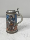 Vintage German Beer Stein With Lid 7 Inches Tall