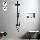 8  Rain Shower Faucet Set Square Heads Hand Spray Mixer Tap Wall Mount For Hotel