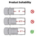 5 7ft Tonneau Cover For 2009-2026 Ram 1500 W  Led Lamp 4-fold Hard Truck Bed
