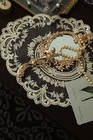 Vintage Inspired Gold Hand Mirror     Ornate Baroque Cherub Vanity Mirror