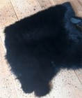 Black Genuine Rabbit Fur Skin Tanned Leather Hides Craft Gray Pelts Fashion