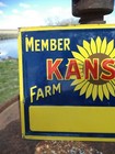 Vintage Original 1950 s Kansas Farm Bureau Member Embossed Sign