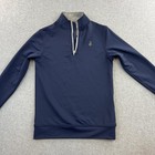 Peter Millar Pullover Youth Small Navy Quarter Zip Performance Golf Stretch Boys