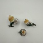 Vintage Bradley Mermaid Bone China Figurine Japan Set Of 3 Mid Century   