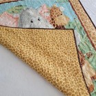 Baby Quilt Blanket Nursery Jungle Safari Elephant Giraffe Lion Crib Handmade