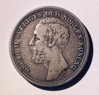 1880 2 Kronor Och Rare Version Nice Original Toning Au