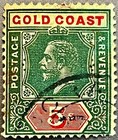 Gold Coast  1913  George V  Sg98 5s   Sg83a 10s 
