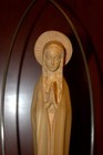 Antique 12 15  Hand Carved Wood Catholic Virgin Mary Our Lady Statue Figure Gift