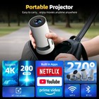 4k Hd Projector 1080p Wifi Bluetooth Movie Video Home Theater Display Hdmi Usb