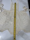 Vintage Handmade Crocheted Bib Maid s Apron--floral Design