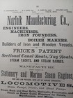 1873 Antique Print Advertising Norfolk Manufacturing Canal Boats Steam Yachts 