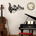 Music Notes Wall Decor Black Treble Clef Wooden Sign Art For Bedroom Studio Livi