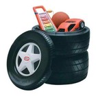 Little Tikes Classic Racing Tire Plastic Toy Chest  Black