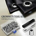 Anley 1 2  Grommet Tools Kit - 100 Sets Of Rust Resistant Grommet Refills