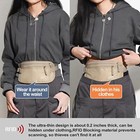 Money Belt - Passport Holder Secure Hidden Travel Wallet With Rfid Blocking U   