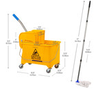 Mop And Bucket Set With Wringer  5 5 Gallon Cleaning System With Wheels