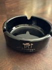 Vintage Mirage Casino Ashtray Las Vegas Nv Black Glass Gold Palm Tree Rare