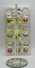 Lsarts Festive Crystal Glass Christmas Tree And 9 Wine Charm Ornaments New