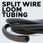 100 Ft 1 2 Inch Split Loom Tubing Wire Conduit Hose Cover Auto Home Marine Black