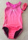 Nwt Gk Elite Laurie Pink Racer Sequin Black Gymnastics Leotard Child Adult Sizes