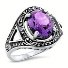Antique Style 3 Ct Color Changing Sim Alexandrite 925 Sterling Silver Ring  1085
