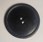 Set Of 4 Vintage Large Black Plastic 2-hole Sewing Buttons 1-3 8 Inch Craft