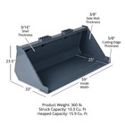 Titan Attachments Usa Made Skid Steer Dirt Bucket  5 Ft Low Profile Bucket  Ssqa